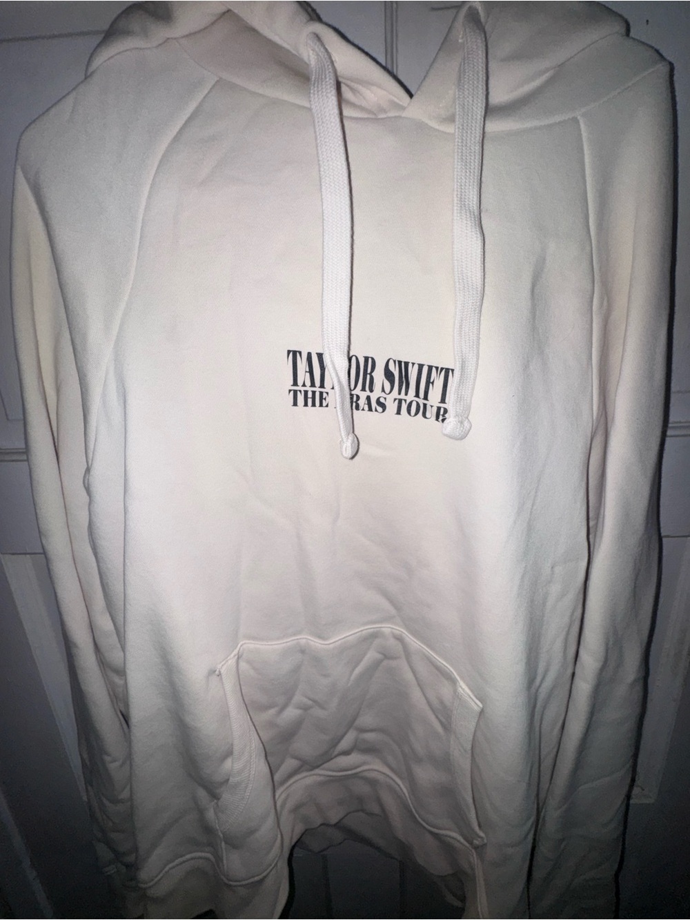Taylor Swift Cream Zip-Up Hoodie - The Eras Tour Text
